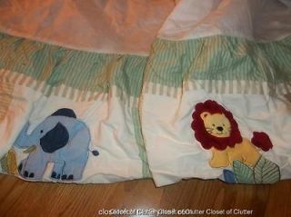 {Safari Zoo Jungle} Crib/Toddler Bed Skirt Dust Ruffle {Vintage