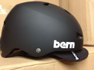 Bern Macon mens EPS summer helmet w/ visor   Matte Black   S/M/L/XL
