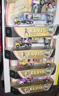 BOX LOT OF ELVIS PRESLEY MATCHBOX MACK TRUCKS 1998 Mattel 1956 50s