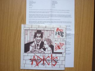RED FLAG 77 / LOVE JUNK Songs Of Praise EP 7 Red Vinyl THE ADICTS