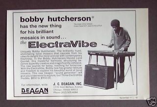 1971 Bobby Hutcherson plays Deagan Electravibe print ad