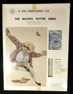 Beatrix Potter Jeremy Fisher Vintage JEM Crewel Embroidery Kit New