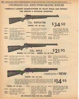 1955 CROSMAN MODELS 118 113 140 Pellet Gun Ad