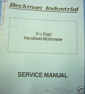 BECKMAN 4410 &HD140 4.5Digit handheld multimeter Manual
