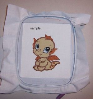 Baby Dragon Applique   Machine Embroidery Design Files Set of 10 On CD