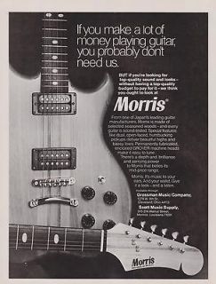1979 MORRIS GUITAR PRINT AD