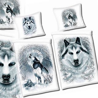 Spiral Direct White Wolf  Double sided Single Bed Linen Set /Wolves