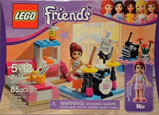 LEGO FRIENDS Mias Bedroom   Mini Figure Mia, Drum Set, Bed, Diary
