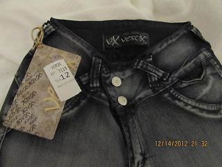 Verox Womens Colombian Butt Lifting Jeans Silver Gray #7119 NWT US