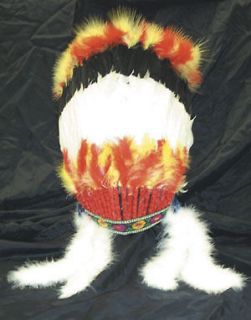 Indian Chief Warrior Headdress Native American Feather Headpiece