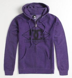 DC Shoes Fielder Mens Purple Zip Hoodie Sweatshirt Jacket New NWT