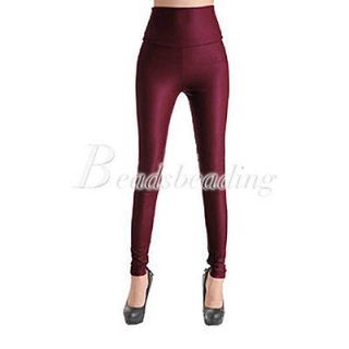 SEXY SKINNY FAUX LEATHER HIGH WAIST LEGGING PANTS TIGHTS ALL COLOR ALL