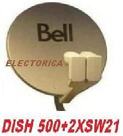 NEW 20 SATELLITE Dish 500 BELL Express Vu 2 LNB & 2 SW21 HD BEV