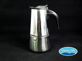 Italian Espresso Coffee Maker Stainless Steel Moka Pot 2 Cup