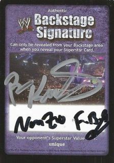 WWE RAW Deal Backstage Signature Dual Auto Card NUNZIO Brian Knobbs