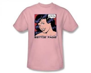 Bettie Page Girl Next Door Comic Panel Pin Up Model Icon T Shirt Tee