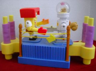 Spongebob Squarepants & Sandy Boxing/Karate Chopping Toy All Original
