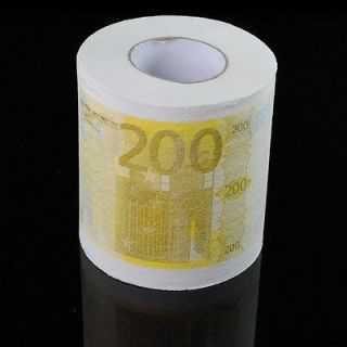 Euro/Dollar Bill Money Printed Toilet Paper Novelty Tissue Roll Gag