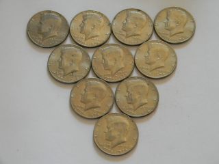 Lot of Ten (10) 1976 Kennedy Bicentennial Half Dollar Coins