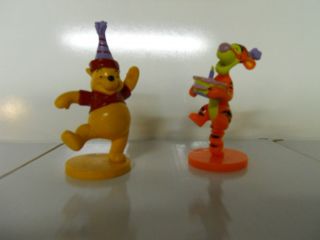 Lot of 2 Decopac Winnie the Pooh Birthday Cake Toppers Pooh and Tigger
