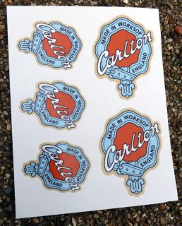 CARLTON style Vintage Cycle Bike Frame Decals Stickers