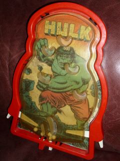Vintage Incredible Hulk Bagatelle Pinball Game Hasbro Marvel Comic
