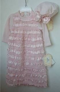 PINK full length gown/hat set from Baby Biscottis new 2013 line NB
