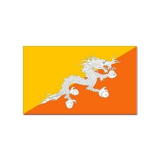 Bhutan Flag Fridge or Car Magnet   Large Size 5 x 3