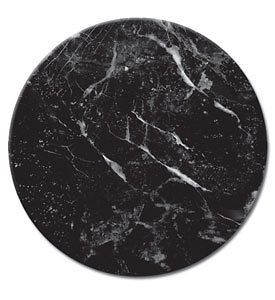 Black Marble Tempered Glass CounterArt Lazy Susan