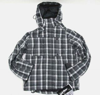 Mens Hustler Snowmobile Jacket   Plaid Black / White   Mountain Shell