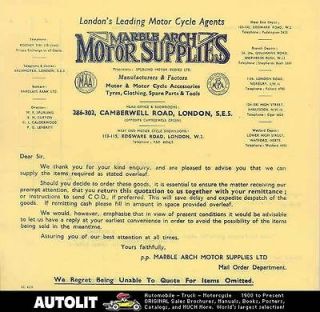 1959 Marble Arch Motorcycle Supplies Brochure