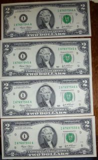 Bills Uncirculated 2003 I Various Dollars Thomas Jefferson US Dollars
