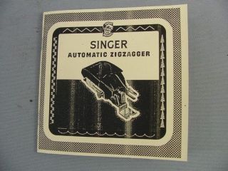Singer 160985 Featherweight ZigZagger Instruction Manual