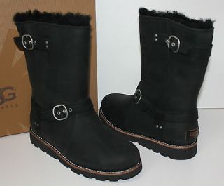 Ugg Noira black leather boots New In Box