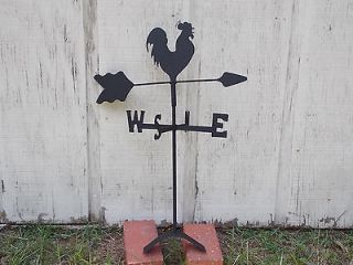 rooster roof mounted weathervane black wrought iron
