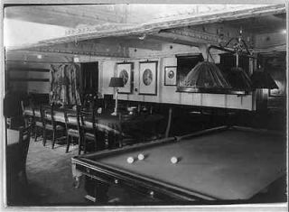 ,billiard room on British ship,RENOWN,November 13,1919,pool table