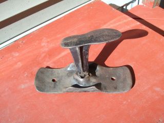 Antique Vtg. Cast Iron Cobblers Anvil Tool Stand & Shoe Form #3~OMF