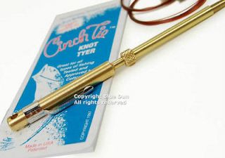 CINCH TIE Knot Tyer  Brass   instruction book included   ties 14