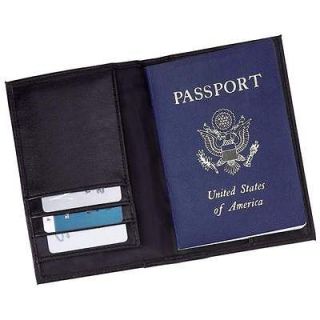 Lot of 2 Passport ID Holder Genuine Leather Travel Passport Credit