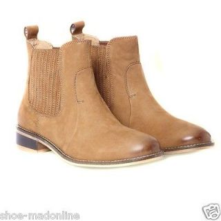 TOP HIGH ST SHOP TAN BROWN REAL LEATHER CHELSEA DEALER RIDING BOOTS 5