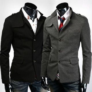 Cool Mens Premium Slim Fit Pea Coat Trendy Jacket US SZXS~L outcout