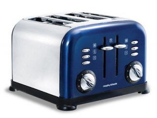 Morphy Richards Accents 44730 4 Slice Toaster, Blue