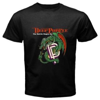 New DEEP PURPLE Vintage Rock & Roll Band Black T Shirt Size S M L XL