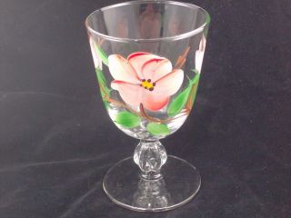 Franciscan Desert Rose USA Glass Goblet Libbey Shape 3003