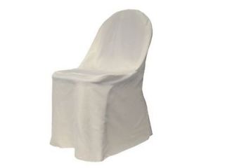 FOLDING Round Polyester Fabric CHAIR COVERS Wedding Party   4 colors