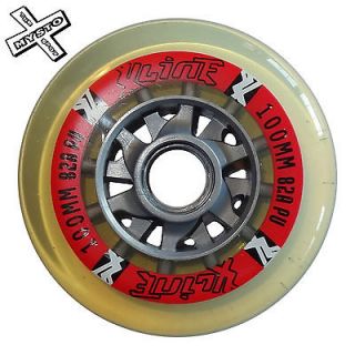 XLINE REPLACEMENT SCOOTER WHEEL 100MM 82A HIGH QUALITY CLEAR SKATE