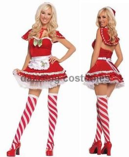 ms kandy kane costume elf christmas adult women medium 8 10 candy cane