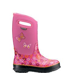 bogs kids 52508 classic hi daisy pink butterfly allseason rubber gum