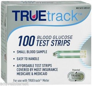ct True Track Diabetic Test Strips Exp 7/2013 100 qty NIB Truetrack