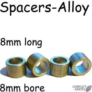 BEARING SPACERS Alloy 8mm Skate Roller Derby Set of 8 Fit 8mm
